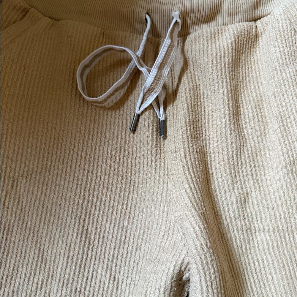 Woman’s Tan Corduroy Sweatpants - Picture 2 of 4